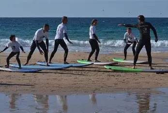 Beginner surf lesson with verified operator near Taghazout